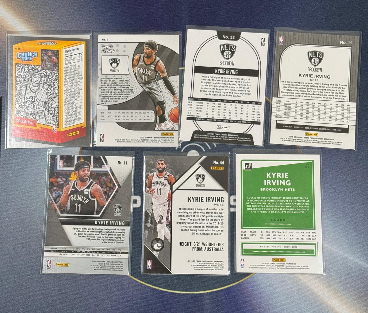 Kyrie Irving Base & Insert Lot (7 Panini Sammelkarten) NBA