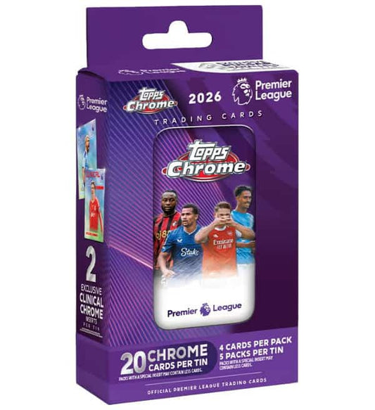 2026 Topps Chrome Fußball Premier League Tin Box