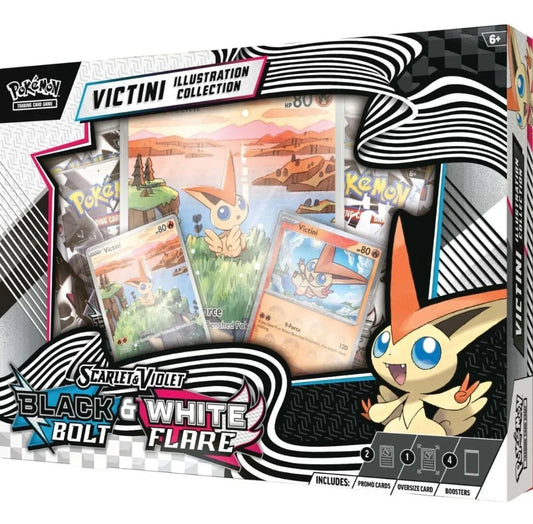 Schwarze Blitze / Weiße Flammen Victini Illustrations-Kollektion | Einzelbooster